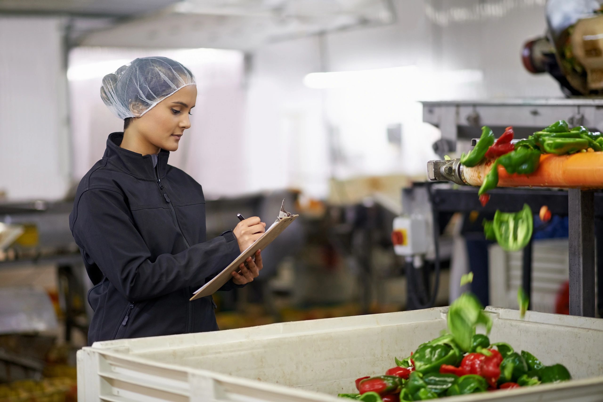 Quality food products in distribution warehouse
